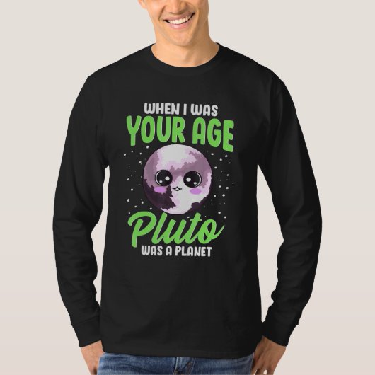 Pluto Geïnspireerd Dwerg Planet Gerelateerd Pluto T-shirt (Voorkant)