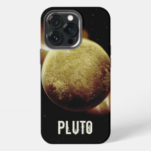 Pluto gele planeet 3d heelal ruimte illustratie iPhone 13 pro hoesje