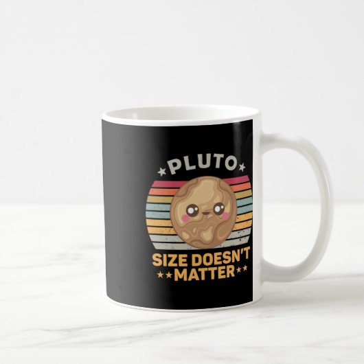 Pluto Grootte Is Niet Grappig Pluto Shirt Sticker Koffiemok (Rechts)