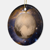 Pluto Heart Galaxy Nebula en sterren Keramisch Ornament (Links)