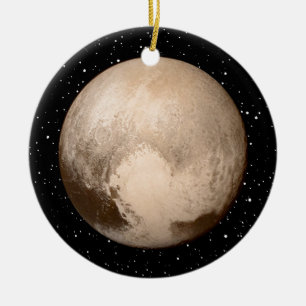 Pluto Heart-Uitzicht Keramisch Ornament