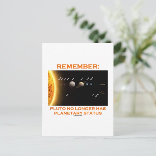 Pluto heeft geen planetaire status meer briefkaart (Staand voorkant)