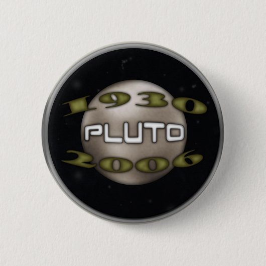 Pluto-herdenking 1930-2006 ronde button 5,7 cm (Voorkant)
