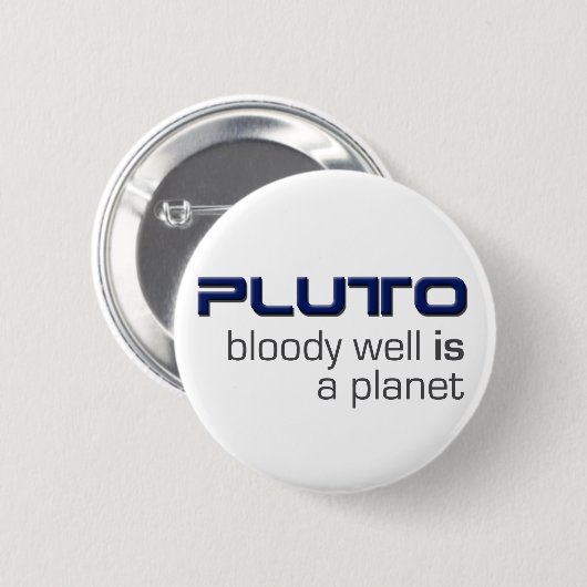 Pluto is een Planet Button (Voorkant /achterkant)