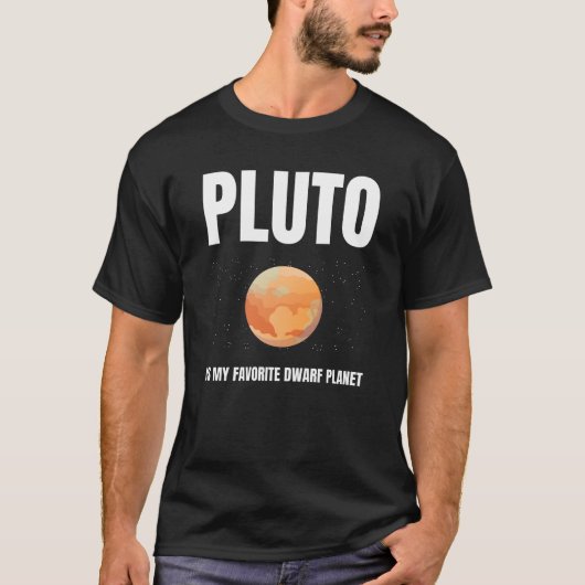 Pluto is mijn favoriete dwergplaneet t-shirt (Voorkant)