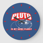 Pluto is mijn thuisplaneet grote klok (Voorkant)