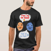 Pluto is zo cool dat kwik zo heet is t-shirt (Voorkant)