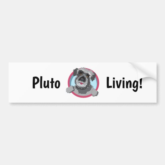 Pluto Living Bumpersticker (Voorkant)