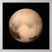 Pluto met Star Field - Poster (Voorkant)