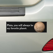 Pluto, mijn favoriete planeet - New Horizons NASA Bumpersticker (Op auto)