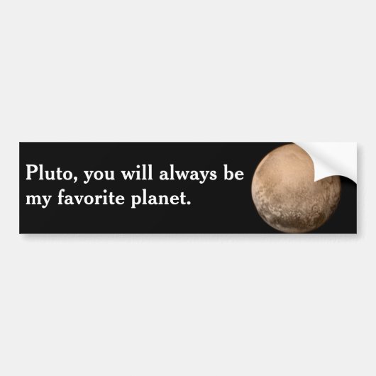 Pluto, mijn favoriete planeet - New Horizons NASA Bumpersticker (Voorkant)