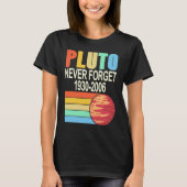 PLUTO Never Forget 1930 2006 Cool Retro Planet Pre T-shirt (Voorkant)