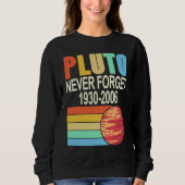 PLUTO Never Forget 1930 2006 Cool Retro Planet Pre Trui (Voorkant)