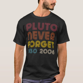 Pluto Never Forget 1930 - 2006  Disco Retro T-shirt