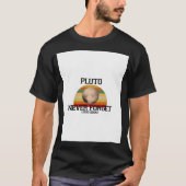 Pluto Never Forget 1930 - 2006 Oude Retro S T-shirt (Voorkant)