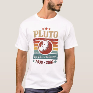 Pluto Never Forget (1930-2006) -  ruimte T-shirt