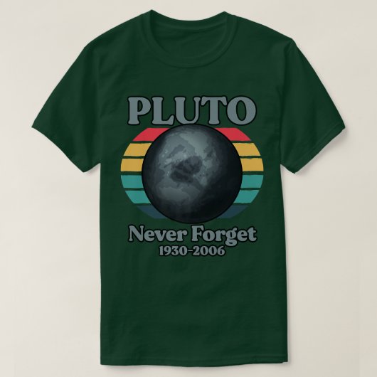 Pluto Never Forget 1930-2006 T-shirt (Design voorkant)