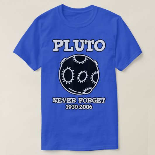 Pluto Never Forget 1930-2006 T-shirt (Design voorkant)