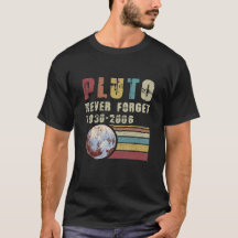 Pluto Never Forget 1936-2006 Planeet t-shirt