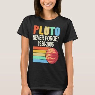 PLUTO Nooit Vergeten 1930 2006 Cool Retro Planeet T-shirt