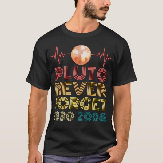 Pluto Nooit Vergeten 1930 2006 Jubileum Melkweg T-shirt (Voorkant)