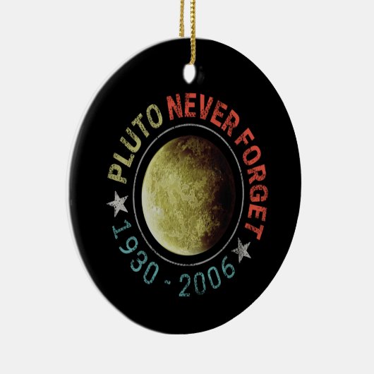 Pluto Nooit vergeten 1930-2006 Planet Retro Keramisch Ornament (Rechts)