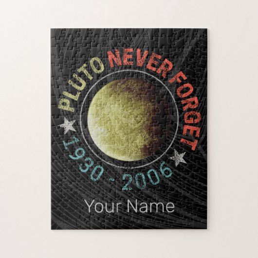 Pluto Nooit vergeten 1930-2006 Planet Retro Legpuzzel (Verticaal)