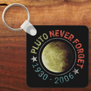 Pluto Nooit vergeten 1930-2006  Planet Retro Sleutelhanger