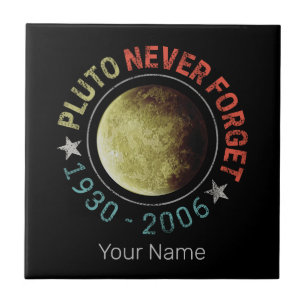 Pluto Nooit vergeten 1930-2006 Planet Retro Tegeltje