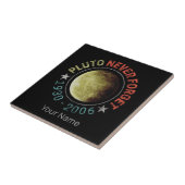 Pluto Nooit vergeten 1930-2006 Planet Retro Tegeltje (Zijkant)