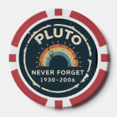 Pluto Nooit Vergeten 1930-2006 Retro Space Poker Chips (Voorkant)