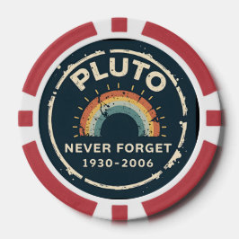 Pluto Nooit Vergeten 1930-2006 Retro Space Poker Chips