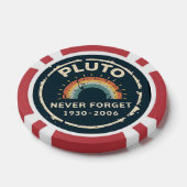 Pluto Nooit Vergeten 1930-2006  Retro Space Poker Chips (Enkel)