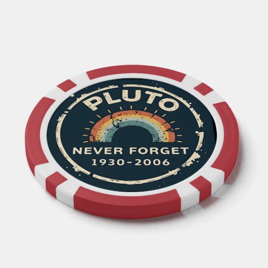 Pluto Nooit Vergeten 1930-2006 Retro Space Poker Chips (Enkel)