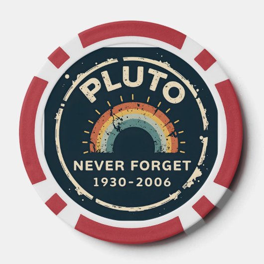 Pluto Nooit Vergeten 1930-2006 Retro Space Poker Chips (Achterkant)