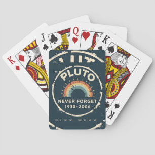 Pluto Nooit Vergeten 1930-2006  Retro Space Pokerkaarten