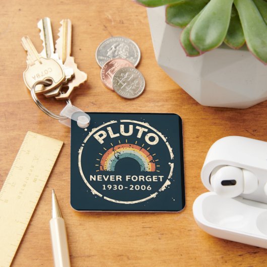 Pluto Nooit Vergeten 1930-2006  Retro Space Sleutelhanger (Bureau)