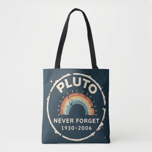 Pluto Nooit Vergeten 1930-2006 Retro Space Tote Bag (Voorkant)