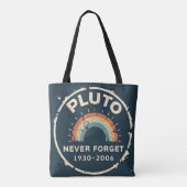 Pluto Nooit Vergeten 1930-2006 Retro Space Tote Bag (Achterkant)