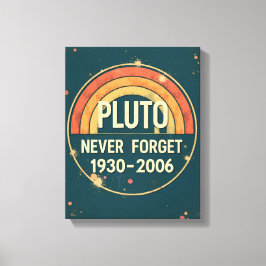 Pluto Nooit Vergeten 1930-2006 Vintage Retro Canvas Afdruk
