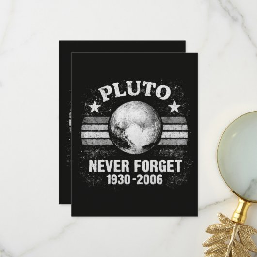 Pluto Nooit Vergeten Bedankkaart (Voorkant / Achterkant in situ)