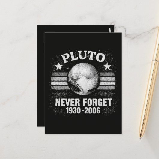 Pluto Nooit Vergeten Briefkaart (Voorkant / Achterkant in situ)