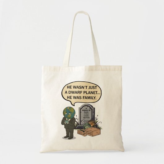 Pluto Nooit Vergeten Dwergplaneet Grappige Ruimte  Tote Bag (Voorkant)