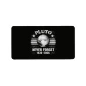 Pluto Nooit Vergeten Etiket (Voorkant)