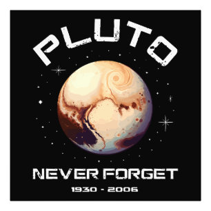 Pluto Nooit Vergeten Foto Afdruk