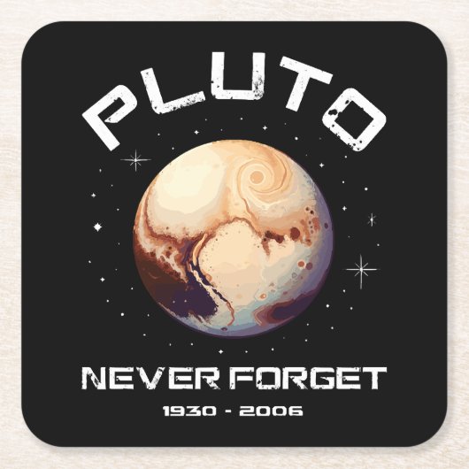 Pluto Nooit Vergeten Kartonnen Onderzetters (Voorkant)
