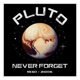 Pluto Nooit Vergeten Perfect Poster
