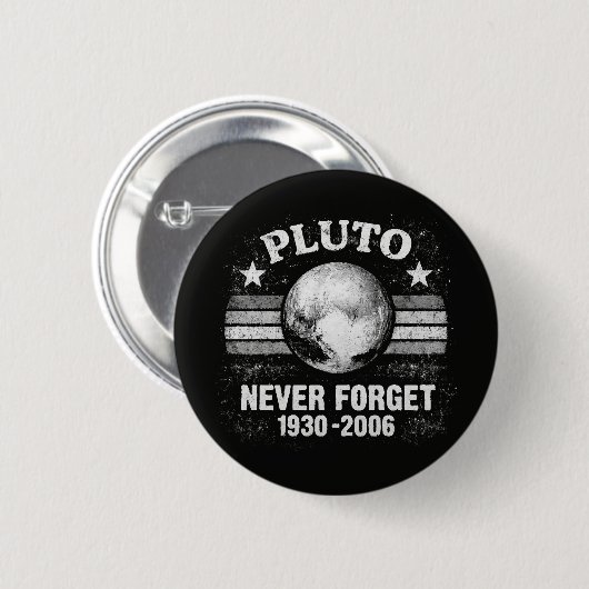 Pluto Nooit Vergeten Ronde Button 5,7 Cm (Voorkant /achterkant)