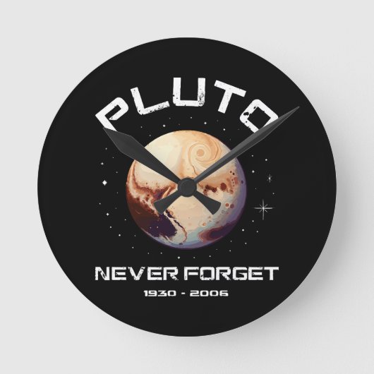 Pluto Nooit Vergeten Ronde Klok (Voorkant)