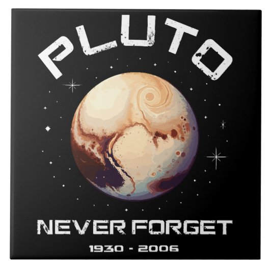 Pluto Nooit Vergeten Tegeltje (Voorkant)